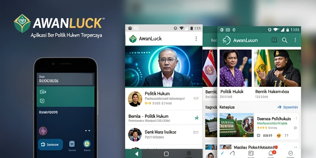 Antarmuka AWANLUCK yang informatif dan mudah digunakan.