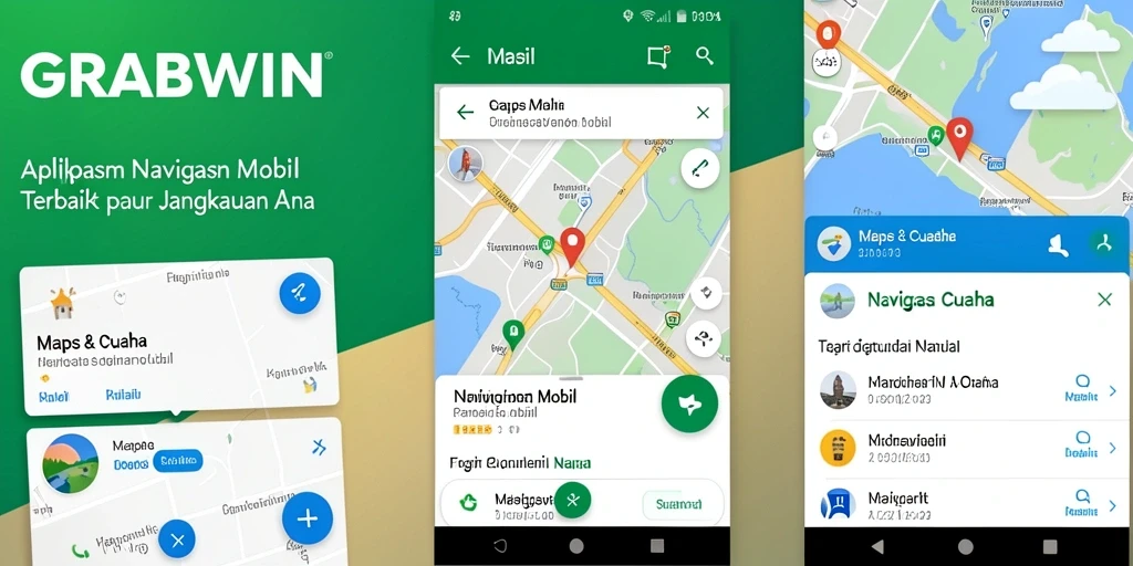 Tampilan antarmuka GRABWIN yang ramah pengguna untuk navigasi mobil.
