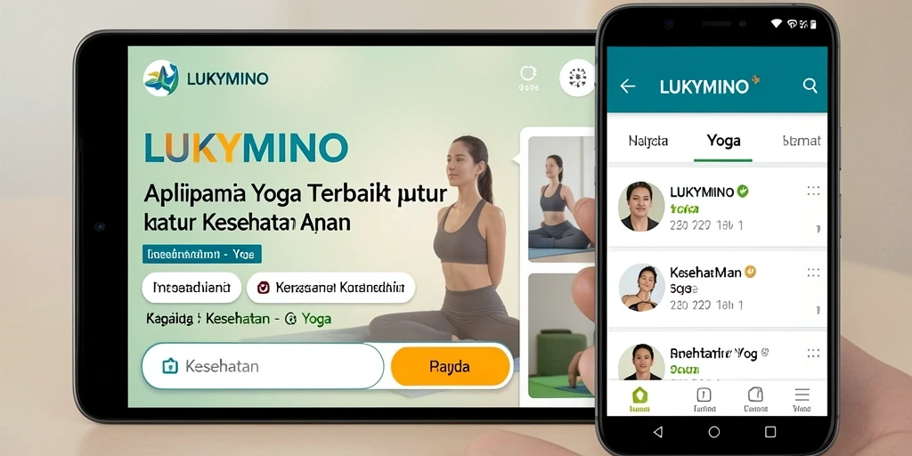 Screenshot utama LUKYMINO menampilkan antarmuka pengguna aplikasi Yoga.