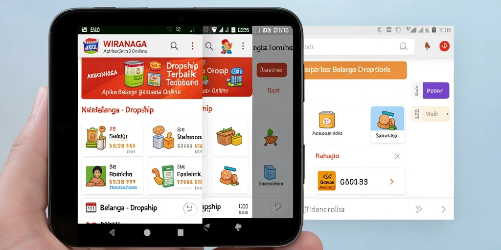 Antarmuka pengguna WIRANAGA yang mudah digunakan untuk proses Dropship.