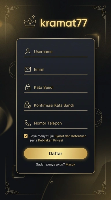 Cara Daftar Akun Kramat77 untuk Pengguna Android