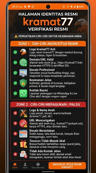 Halaman Resmi Kramat77 untuk Pengguna Android